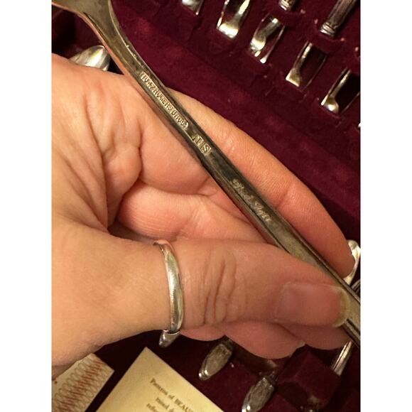 Sterling Silver Plated Spoon Rings 1947 First Love Pattern Size 7 - Picture 9 of 9